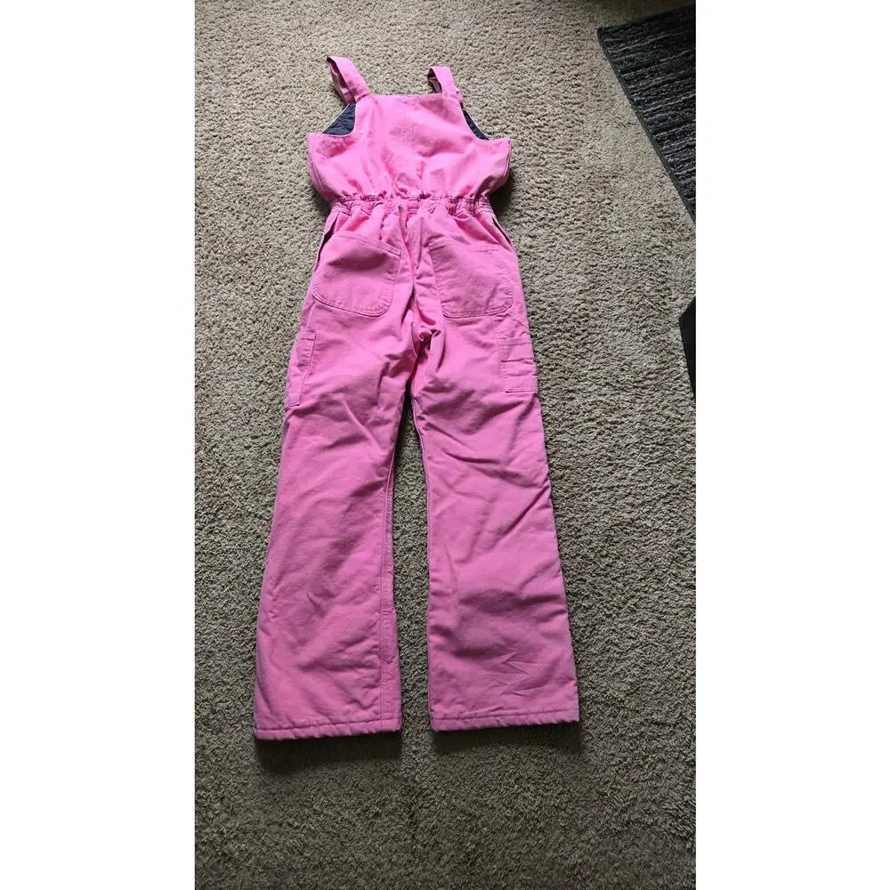 Carhartt Womens Pink Insulated Overalls Bib Utility Work Wear 8x32 - Picture 2 of 13